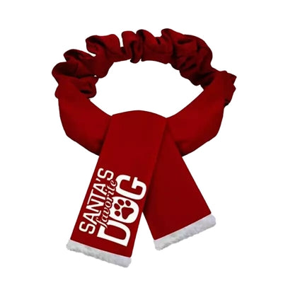 Viele Geschenke Weihnachten Schal Santa Lieblingshund rot