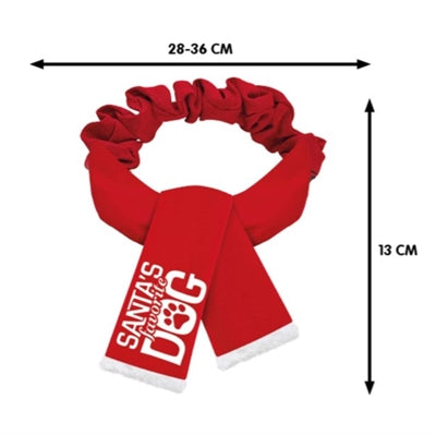 Viele Geschenke Weihnachten Schal Santa Lieblingshund rot