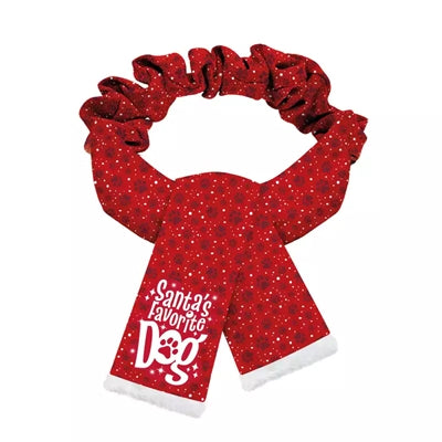 Viele Geschenke Weihnachten Schal Santa Lieblingshund Poot Red
