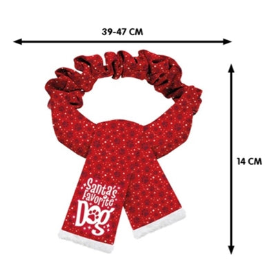 Viele Geschenke Weihnachten Schal Santa Lieblingshund Poot Red