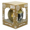 Viele Geschenke Weihnachtsball Frosted Border Collie Geel