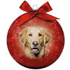 Viele Geschenke Weihnachtsball Frosted Golden Retriever rot