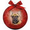 Viele Geschenke Weihnachtsball Französische Bulldogge rot