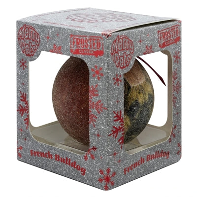 Viele Geschenke Weihnachtsball Französische Bulldogge rot