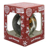 Viele Geschenke Weihnachtskugel gefrostet Jack Russel Silber