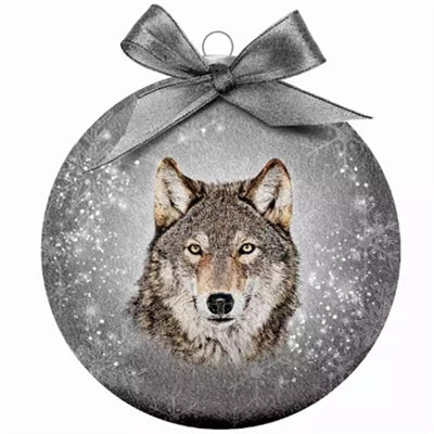 Viele Geschenke Weihnachtskugalfrost -Wolf Silber