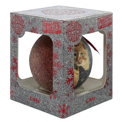 Viele Geschenke Weihnachtskugel gefrostete Katzen rot