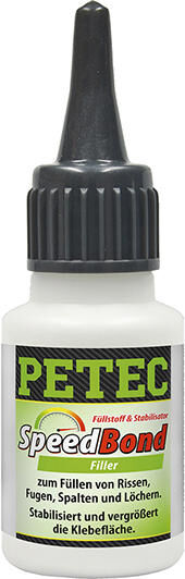 Petec Universal-Kleberset System Speedbond Speedbond Füller Wasserflaschen 30 ml weiß