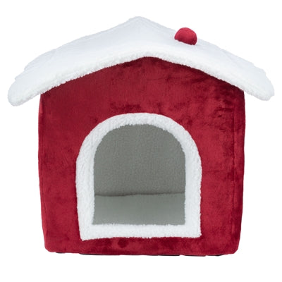 Trixie Weihnachten Katzenkorb Haus rot weiß