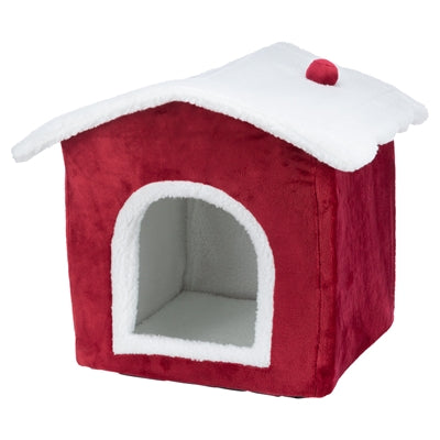 Trixie Weihnachten Katzenkorb Haus rot weiß