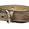 Sazzz Kragen Hund Boho Schatzstein Vintage Leder Beige