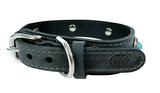 Sazzz Kragen Hund Boho Schatzstein Vintage Leder Anthrazit - afbeelding 2