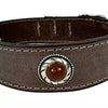 Sazzz Kragen Hund Boho Schatzstein Vintage Leder braun