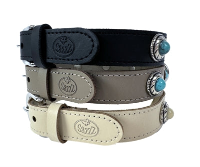 Sazzz Halshunde Abenteuer Stein Leder Taupe