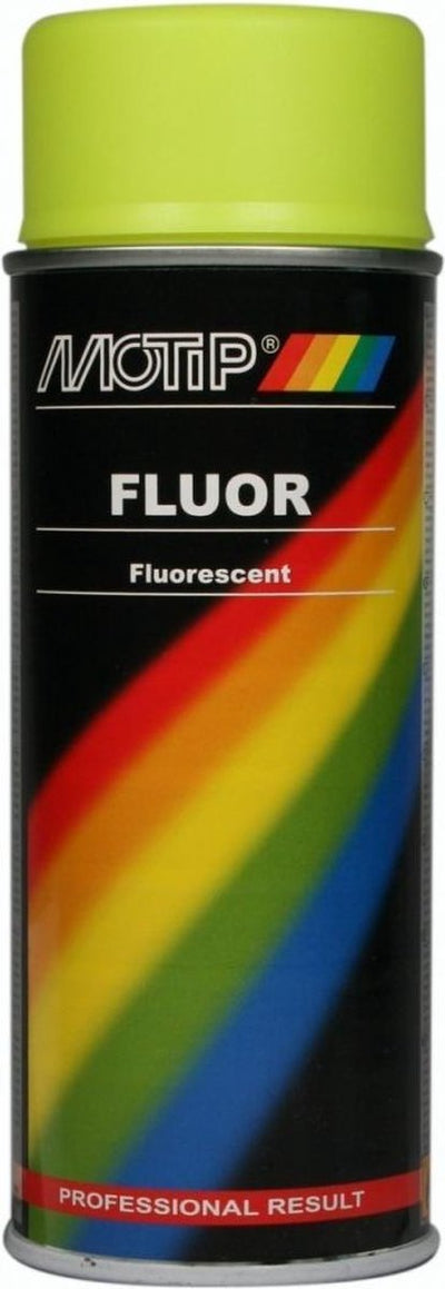 Motip 1051390 - Fluoreszierender Lack gelb Spraydose 400 ml | 1 Stk