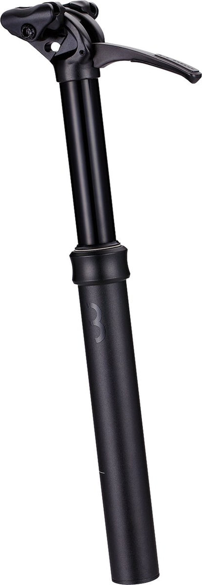 BBB Cycling Handlepost verstellbare Sattelstütze 27,2 mm – Dropper Post – MTB Sattelstütze mit Hebel – 390 mm – Offset: 15 mm – Schwarz – BSP-52
