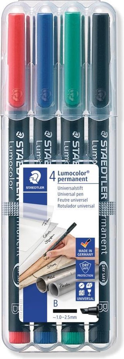 Staedtler Lumocolor permanenter Universalstift B 314 - Box 4 Farben