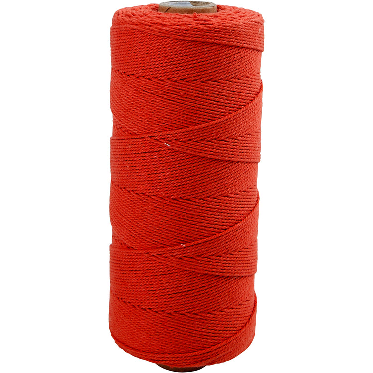 Creativ Company Makrameeschnur, L: 315 m, Stärke 1 mm, dünne Qualität 12 12, rot, 220 gr 1 Knäuel