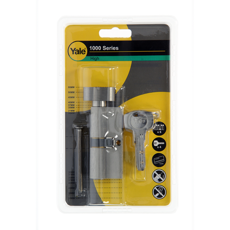 Yale 1060545 – Knaufzylinder 1000 MV 70 mm (35 35) | 2 Stk