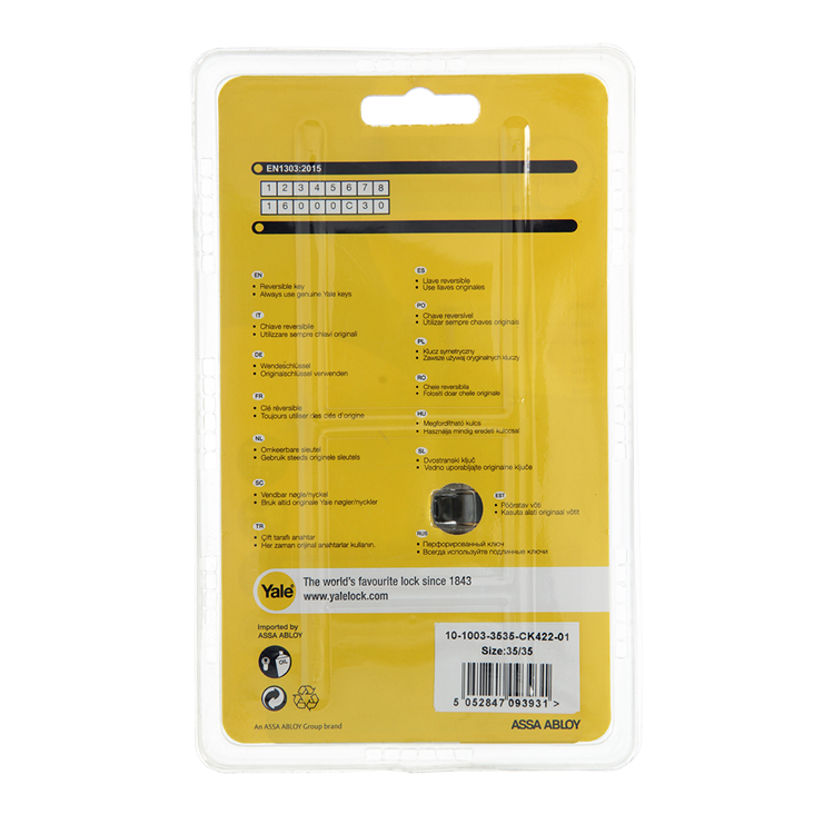Yale 1060545 – Knaufzylinder 1000 MV 70 mm (35 35) | 2 Stk