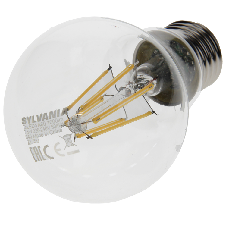 Sylvania 1056546 - Sylbirne kw e27 klar 1000lm 7,5w=72w | 6 Stück