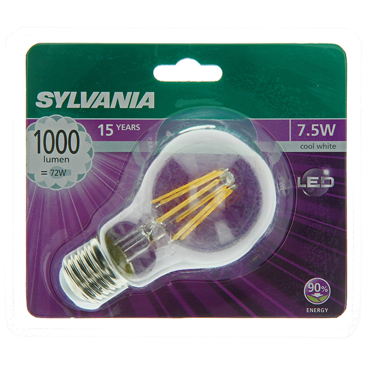 Sylvania 1056546 - Sylbirne kw e27 klar 1000lm 7,5w=72w | 6 Stück