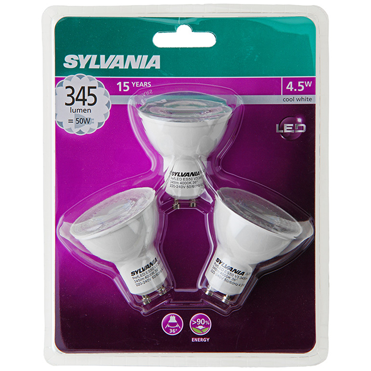 Sylvania 1051060 - refled es50 v3 5w 345lm 840 36°bl 3 | 6 Stück