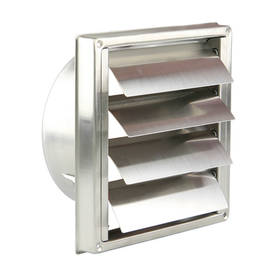 Renson 1063910 – Einbau-Dunstabzugshaubengitter aus Edelstahl 633, Durchmesser 100 mm | 2 Stk