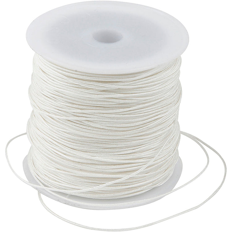 Kreativfirma Polyester Cordweiß 1 mm, 50 m