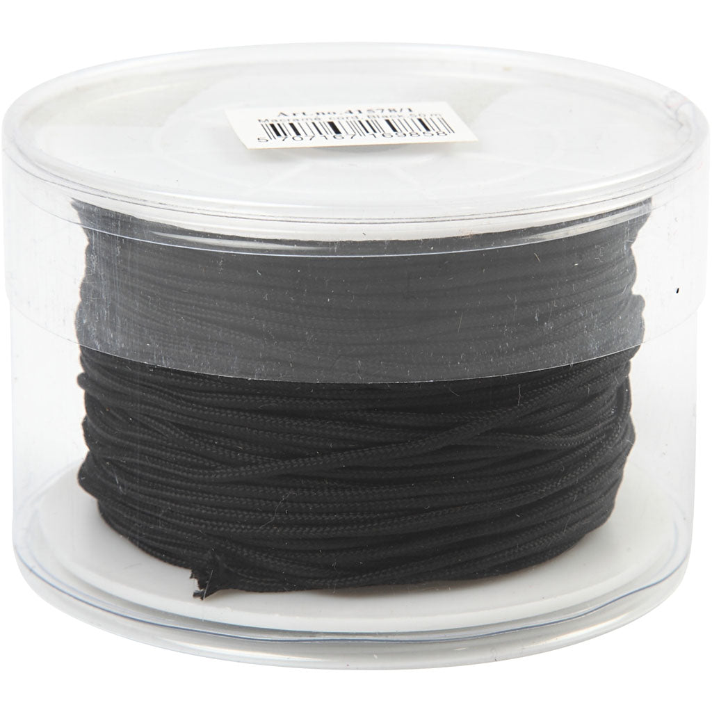 Kreativfirma Polyester Cord Black 2 mm, 50 m