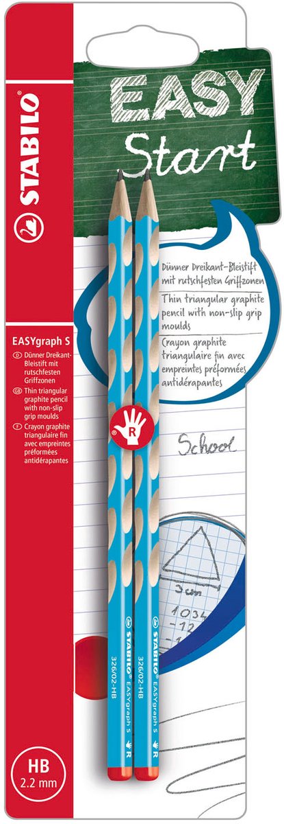 Stabilo easygraph s hb Rechtshänder-Graphitstifte hellblau - 2 Stk.