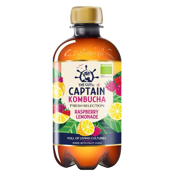 The Mutty Captain Kombucha frische Himbeerlimonade Bio (12x 400ml) (Kugel)