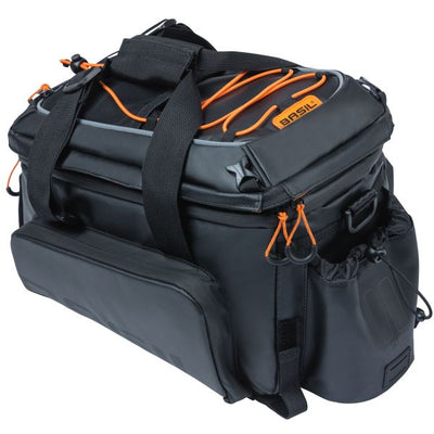Basilikum Miles XL Pro-Gepäck-Bedrohungstasche, schwarzer Orange, wasserdicht, 9-36L, geeignet für Elektrofahrräder