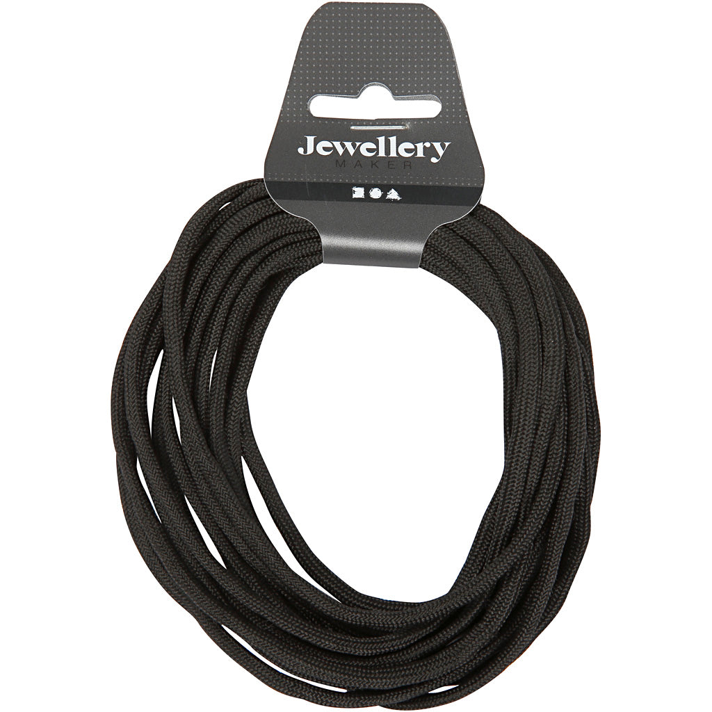 Creativ Company Makrameeschnur, B: 5 mm, Schwarz, 4 m 1 Rolle