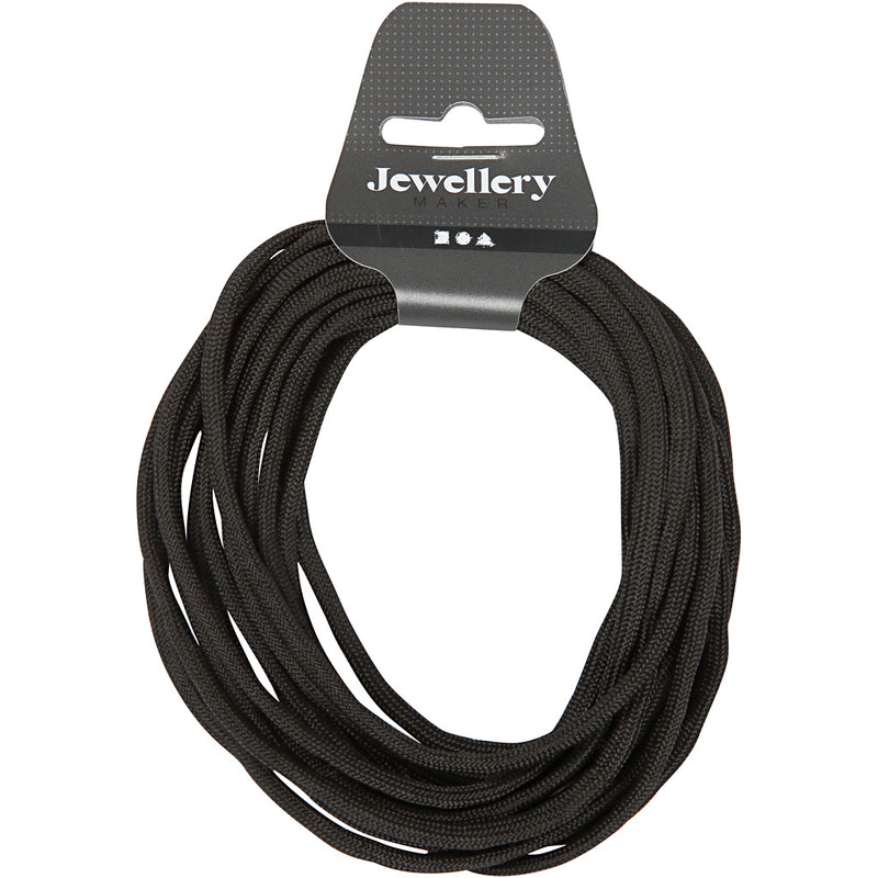Creativ Company Makrameeschnur, B: 5 mm, Schwarz, 4 m 1 Rolle