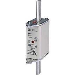 Eti Flachsicherung 80a – 500 V DIN NH1 GG | 3 Stück