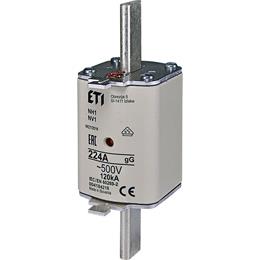 Eti Flachsicherung 224a – 500 V DIN NH1 gg | 3 Stück