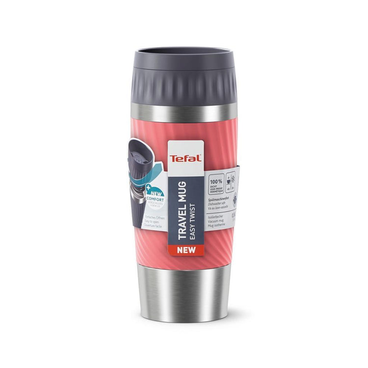 Tefal Tefal Travel Mug EasyTwist Isoleerbeker 0,36L Korallenrot