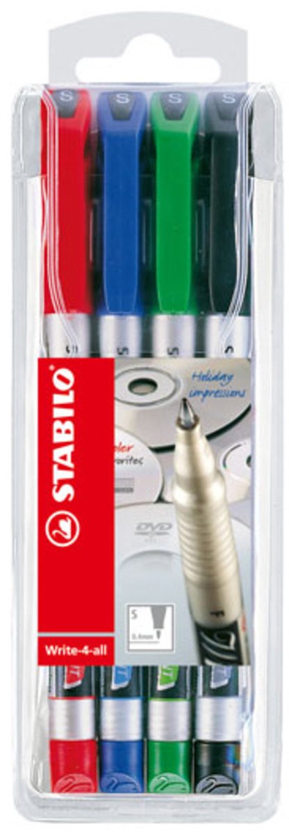 Stabilo write-4-all superfeiner (0,4 mm) Permanentmarker – 4 Stk.