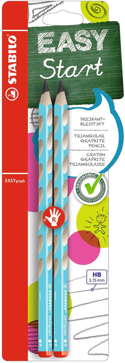 Stabilo easygraph hb Rechtshänder-Graphitstifte hellblau - 2 Stk.