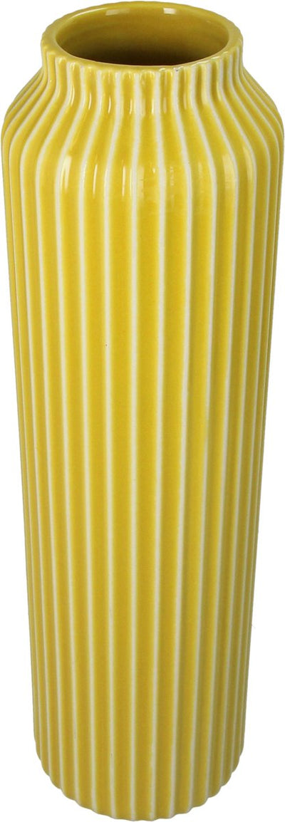 HD Collection Vase Steinzeug Senf 10,5x10,5x35,5cm