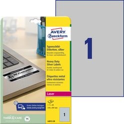Ty-Etiketten Avery Zweckform L6013 -20 Mattsilber