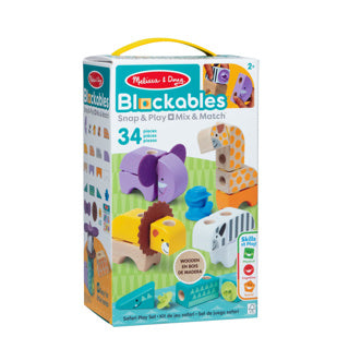 Melissa Doug Blockierbare Safari -Spielset (34 Stück)