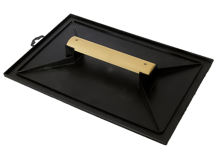 Mob 1063733 – schwarzes Schleifbrett 18 x 27 cm aus Kunststoff, Holzgriff | 6 Stück