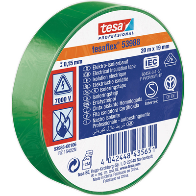 Tesa Professional 1064508 – Tesa 53988 Elektronik-Isolierband 20 m 19 mm grün | 10 Stück