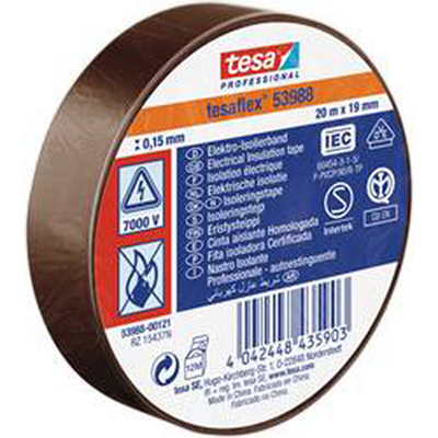 Tesa Professional 1064608 – Tesa Weich-PVC-Klebeband 20 m: 19 mm braun | 20 Stück