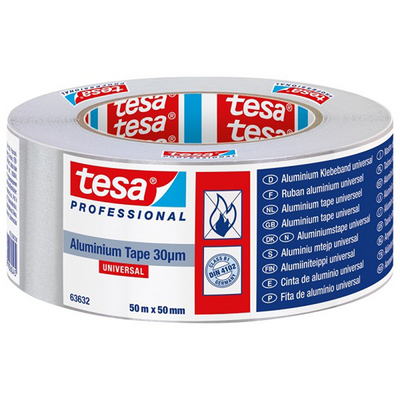 Tesa Professional 1062269 - 63632 Aluminiumband, 30um 50mx50mm | 6 Stück
