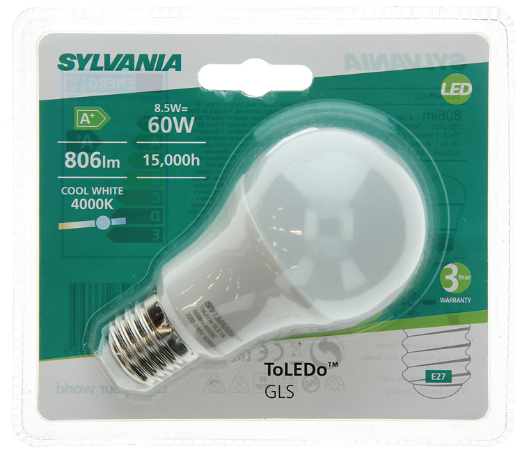 Sylvania 1045301 - toledo gls v3 850lm 840 e27 sw | 6 Stück