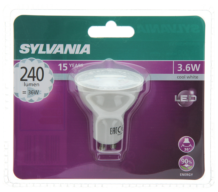 Sylvania 1051061 - refled es50 v3 3,6w 240lm 840 36°bl | 6 Stück