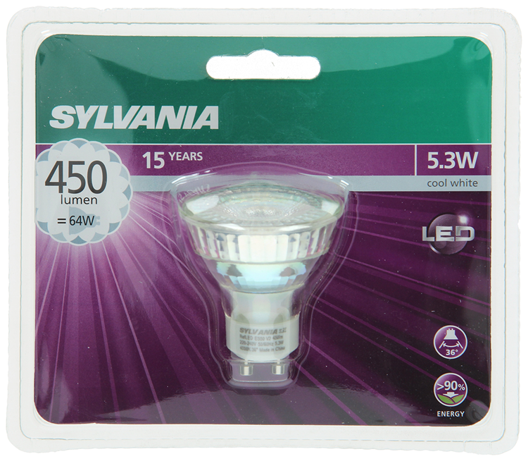 Sylvania 1056549 – Syl LED-Spot kw gu10 450lm 6w=50w | 6 Stück